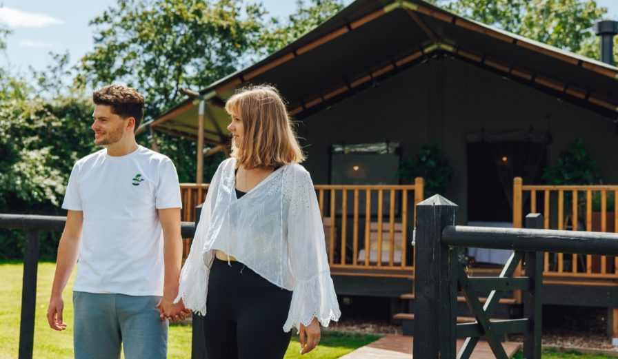 Visitors exploring the grounds at Swallowfields Retreat