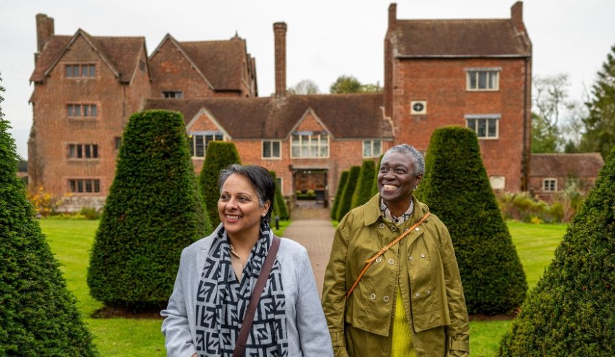 Visitors at Harvington Hall, Worcestershire