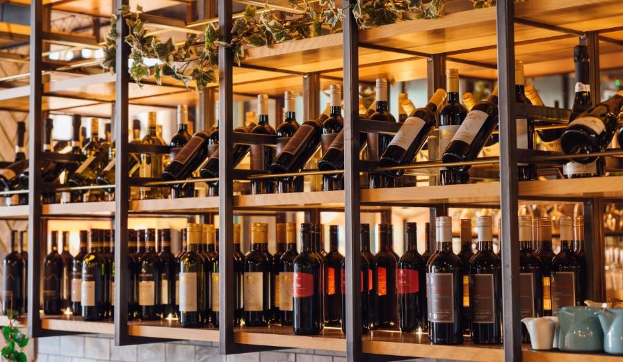 Photo of wine rack at Ask Italian