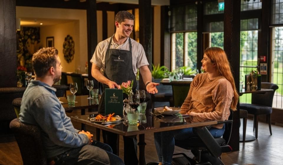 Accessible dining experience at Hogarths Stone Manor Hotel