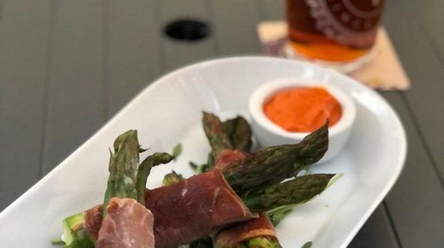 Asparagus wrapped in Parma Ham