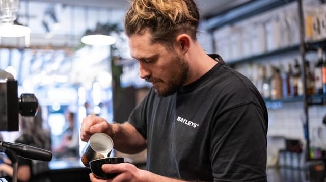 Coffee being prepared at Bayleys of Bromsgrove
