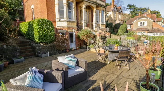 Hideaway patio and chairs