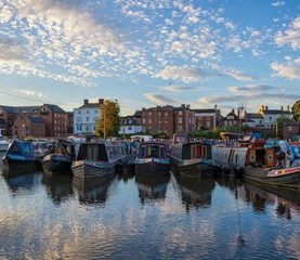 Photo of canal boat marina in Stourport