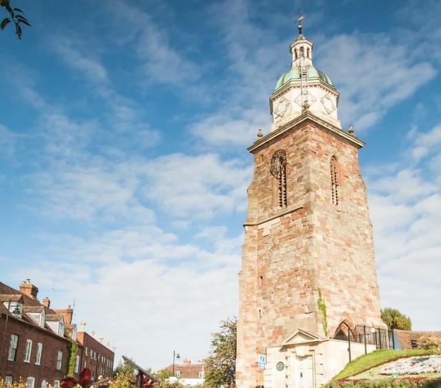 Photo of clock tower at Upton on Severn on a summers day