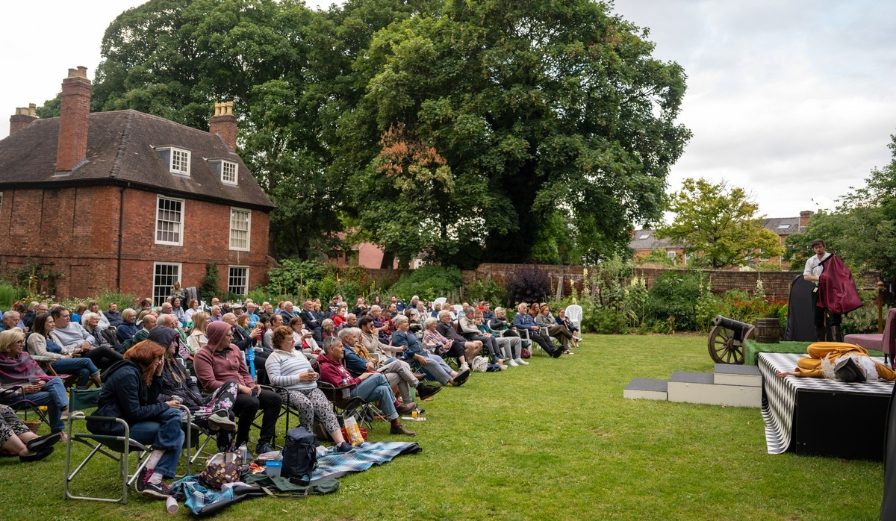 Outdoor theatre production at the Commandery