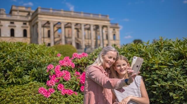 Photo of a two people taking a selfie at Witley Court Gardens